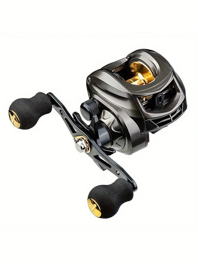 Integrated Ak Water Drop Wheel, Durable Stainless Steel Left and Right Hand, Interchangeable Enhanced Type 7:2:1 Speed up to Resistance 8kg - Perfect for Salty, Water and Freshwater Fishing